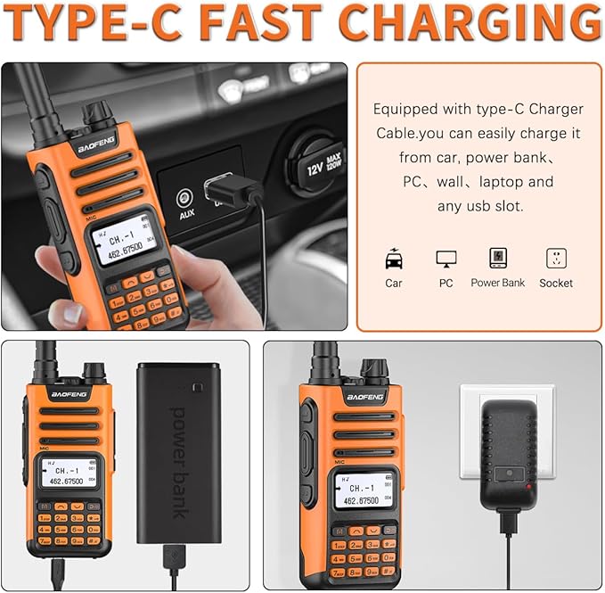 BAOFENG GM-15 Pro 8W GMRS Radio, Long Range Two Way Radio Rechargeable - Image 5