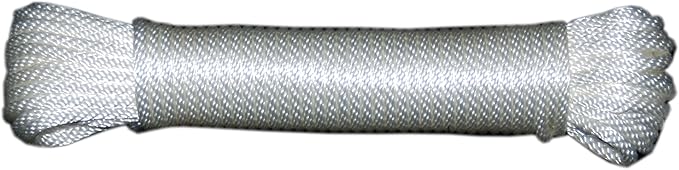 T.W Evans Cordage 44-043 1/8-Inch Solid Braid Nylon Rope 50-Feet Hank by Unknown