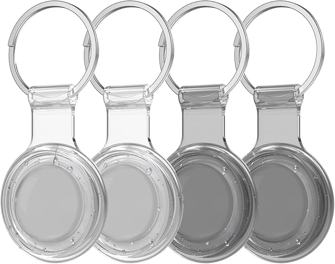 Compatible with AirTag Holder Case Keychain 4 Pack, - Image 9