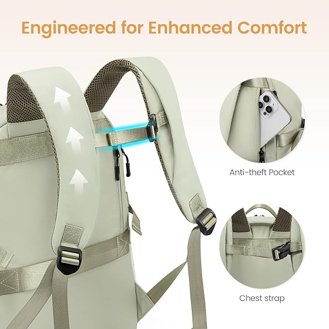 LOVEVOOK Mens Backpack with Giant Tumbler Holder Pocket, 17 Inch Everyday - Image 5