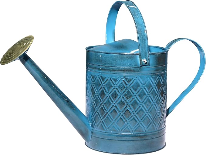 Robert Allen Home & Garden MPT01503 Robert Allen MPT011503 Wexley Metal, 2 Gallon, Mountain Waves 5 Gallon Watering can, 2 gal