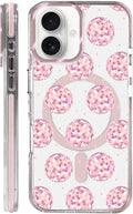 Case for iPhone 16, Disco Balls Pink Phone Case Design，for Women Girls Magnetic by Toulas
