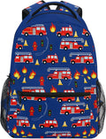 Wamika Monster Car Kids Backpack Trucks Racing Cars School Backpacks Boy Girl by Wamika