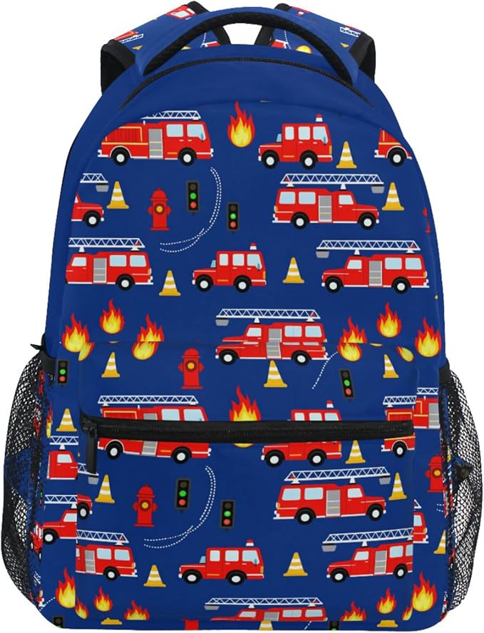 Wamika Monster Car Kids Backpack Trucks Racing Cars School Backpacks Boy Girl by Wamika