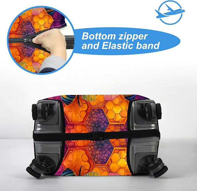 Luggage Cover Protector for 26-28 Inch Suitcases, TSA Approved Elastic Travel - Image 5