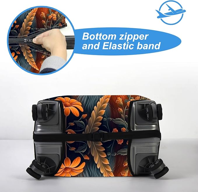 Luggage Cover Protector for 22-24 Inch Suitcases, TSA Approved Elastic Travel - Image 5