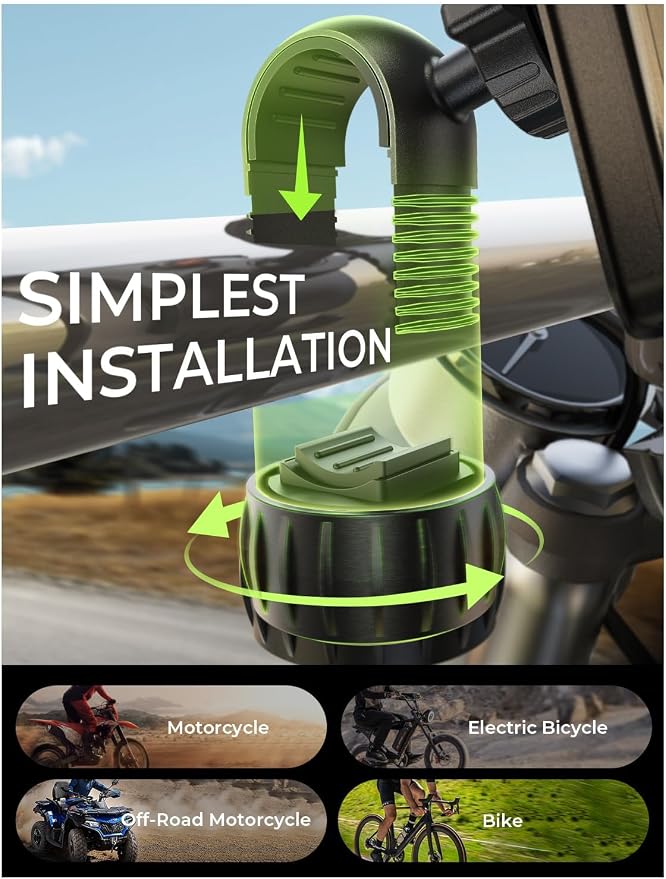 LISEN Ebike Phone Holder Mount Bike Cell Phone Holder Handlebars fit Adults Kids - Image 3