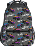 Wamika Monster Truck Boys Backpack Racing Cars School Backpacks Kids Girls by Wamika