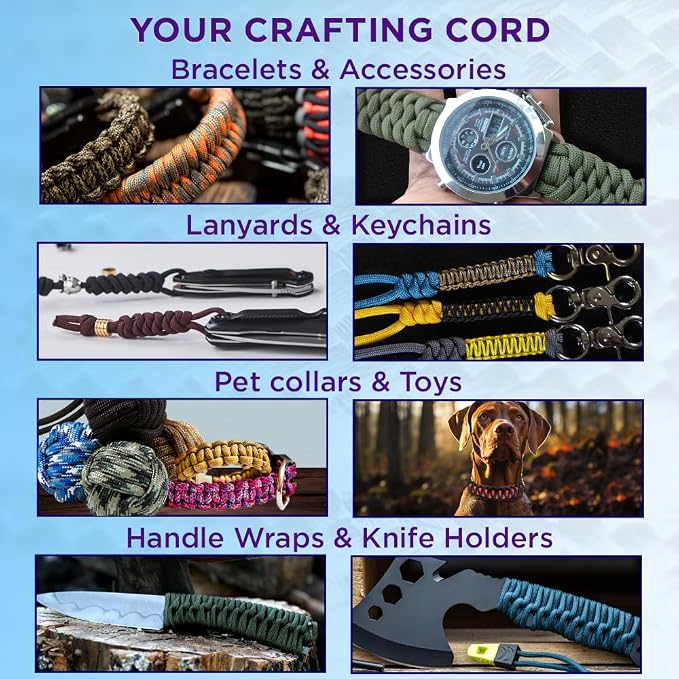 TECEUM Reflective Paracord Rope 1000 – 1000ft/200ft/100ft/50ft – 40+ Colors – - Image 6
