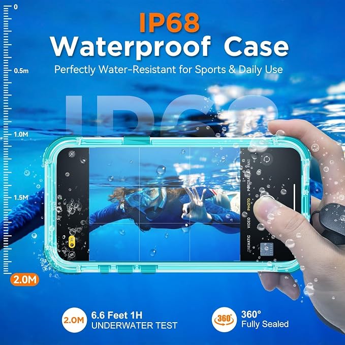 WIFORT for iPhone 15 Waterproof Case, 360 Full Body Sealed Protection Cover - Image 2