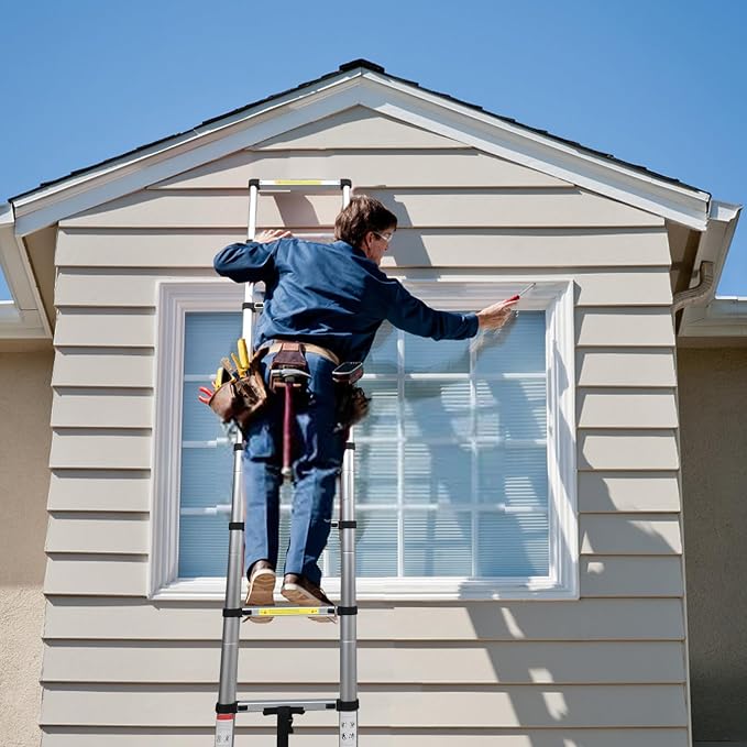 BOCOM 10.5 FT Aluminum Telescoping Ladder, Lightweight Multi-Purpose - Image 7