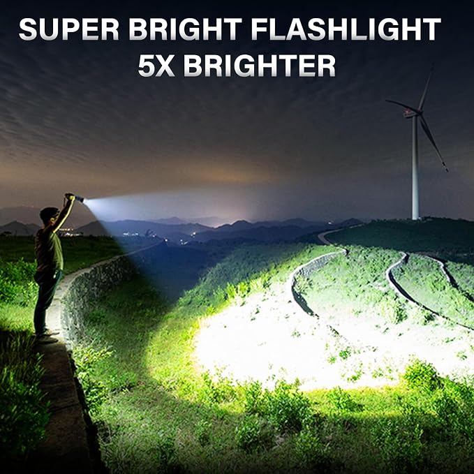 AKNEAR Rechargeable LED Flashlight 99000 High Lumens, Super Bright Flashlights - Image 4