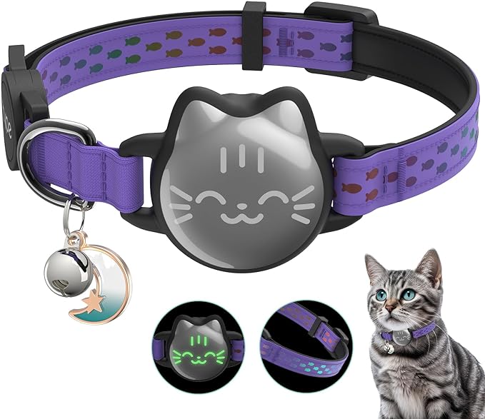 Waterproof Airtag 2nd & 1st Cat Collar, Breakaway Cat Airtag Collar by typecase