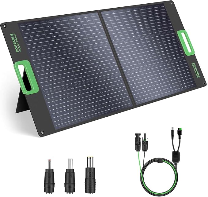 100W Portable Solar Panel for Power Station Generator, 23.5% High Efficiency by GRECELLPOWERSTATION