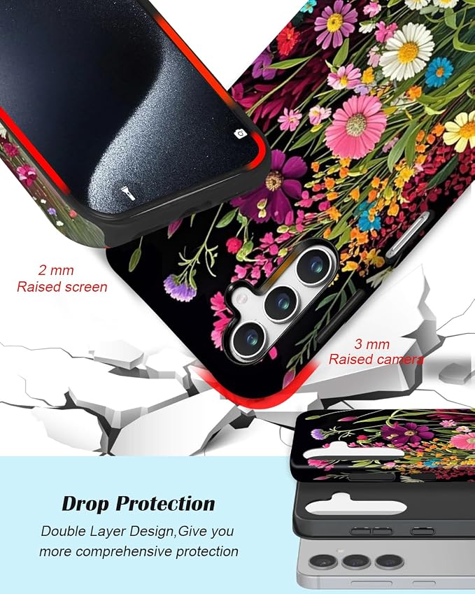 Compatible for Samsung Galaxy A36 5G Case, Dual Layer Heavy Duty 2 in 1 - Image 3