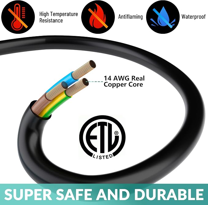 Outdoor Extension Cord 8 Ft - Image 3
