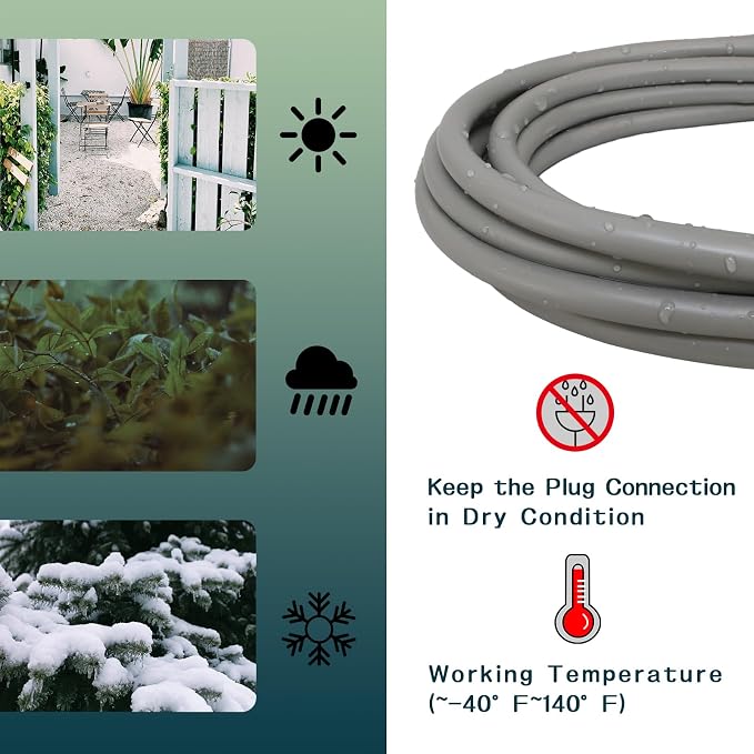 Indoor Outdoor Extension Cord 6 FT, 16/3 SJTW Weatherproof White Electrical - Image 5