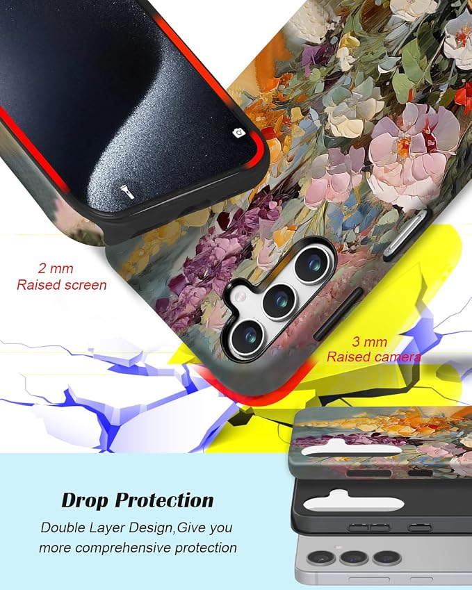 Compatible for Samsung Galaxy S25 Plus 5G Case, Dual Layer Heavy Duty 2 in 1 - Image 3