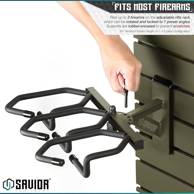Savior Equipment Wall Rack System Heavy-Duty Steel Tactical Rifle Carbine - Image 4