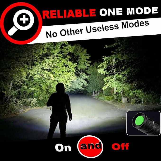 1 Mode Flashlights 4 Pack, Bright Zoomable LED Tactical Flashlight High Lumens - Image 2
