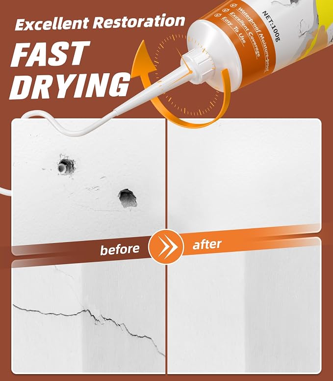 Spackle Wall Repair Kit, Drywall Repair Patch Kit, Simple Small Wall Hole - Image 4