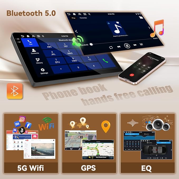 Android 15 Car Stereo for Jeep Compass Patriot 2006 2007 2008 2009, Hikity 10'' - Image 5