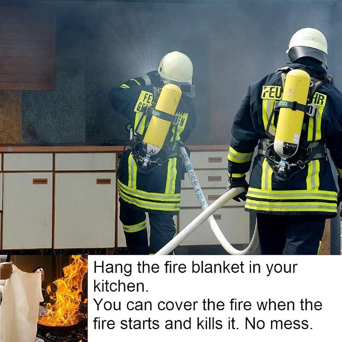 Leberna 5 Pack 39.9x39.3 Fire Blanket Fire Suppression Blanket | Fiberglass - Image 5