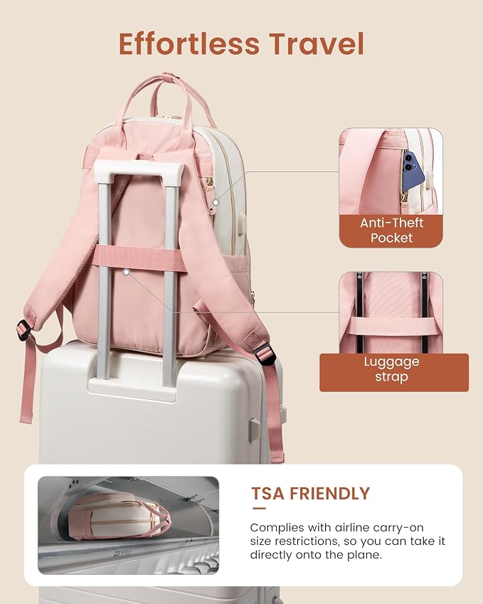 LOVEVOOK Backpack for Women, Laptop Backpack Women, Fits 17 Inch Laptop Bag - Image 6