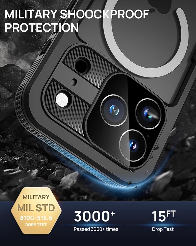 Lanhiem Magnetic for iPhone 17 Pro Max Case, Built-in Privacy Screen Protector - Image 7