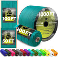 TECEUM Reflective Paracord Rope 1000 – 1000ft/200ft/100ft/50ft – 40+ Colors – by TECEUM