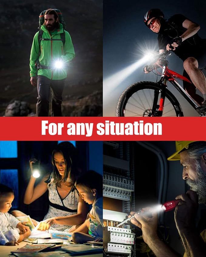 Victoper LED Flashlight 2 Pack Red, Bright High Lumens Tactical Flashlights - Image 7