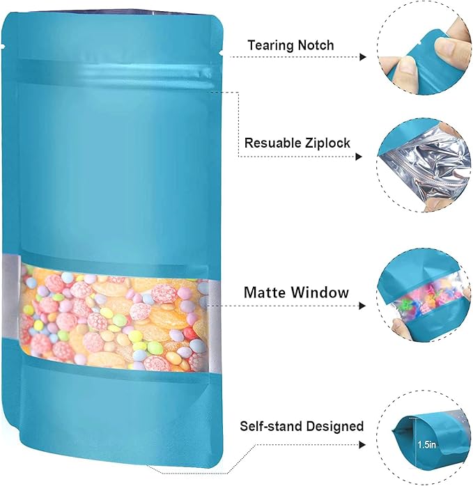 3.5"x5" 120pcs Mylar Bags for Food Storage, Smell Proof Bag - Image 3