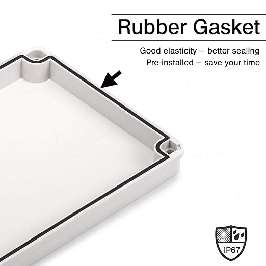 QILIPSU Junction Box with Mounting Plate 250x150x100mm, ABS Plastic DIY - Image 4