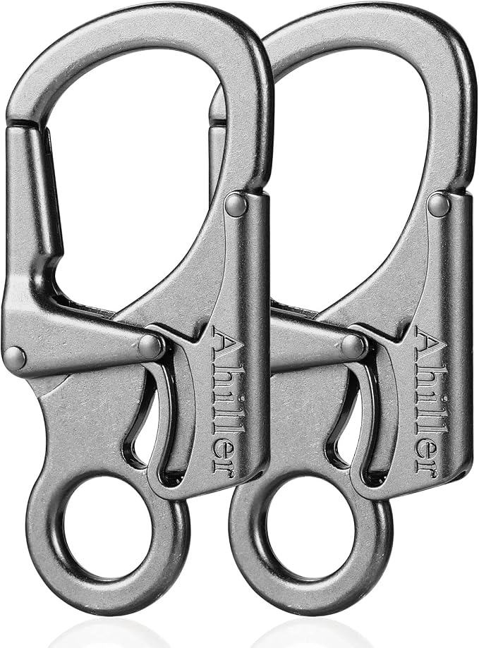 Ahiller Carabiner Clip, Double Anti-Misopening Locking Design, Key Ring Clip by Ahiller