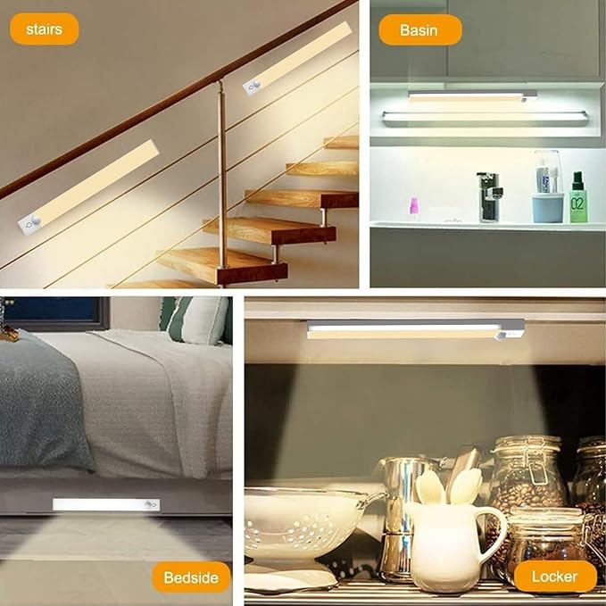 Under Cabinet Lighting 8 Inch 6-Pack, Rechargeable Motion Sensor Light Indoor - Image 2