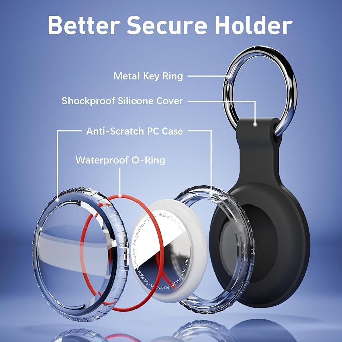 Linsaner Waterproof for AirTag 2nd Gen & 1st Gen Holder Case Keychain for Air - Image 4