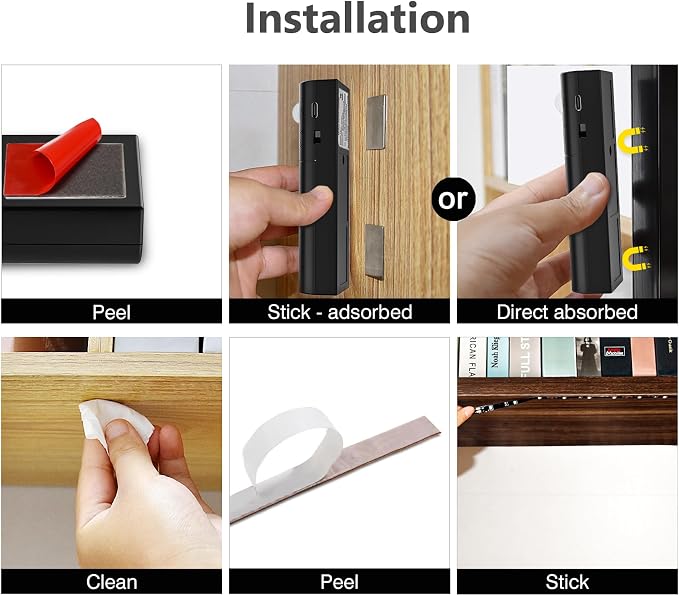 WOBANE Rechargeable Motion Sensor Strip Light, LED Closet Lights, Upgraded - Image 6