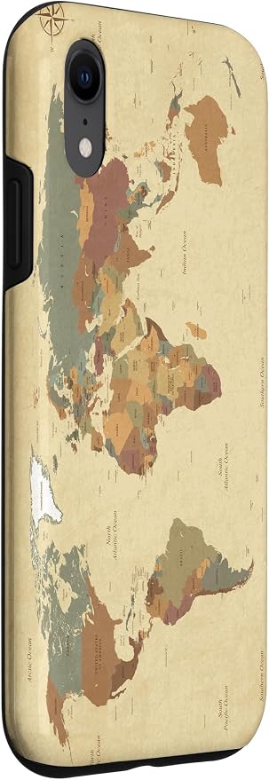 Globe Map Smartphone Cell Cover Gift World Map Pattern Phone Case - Image 3