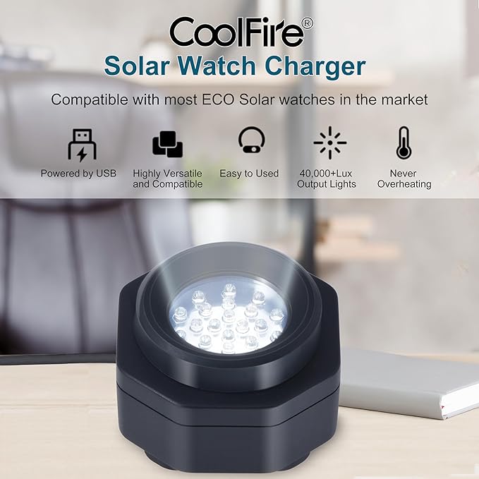 CoolFire - USB-C UV Free Solar Watch Fast Charger - Image 4