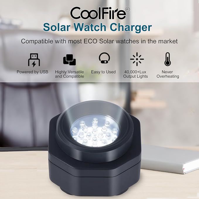 CoolFire - USB-C UV Free Solar Watch Fast Charger - Image 3