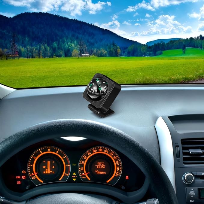 UKCOCO Car Compass Ball Portable Dashboard Automotive Navigation Compass Small - Image 7