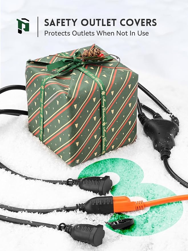 PLUGTUL 12FT Outdoor Extension Cord - Image 6