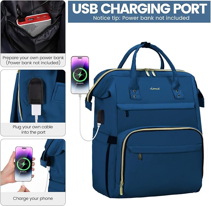 LOVEVOOK Laptop Backpack for Women, 15.6 Inch Professional Womens Travel - Image 3