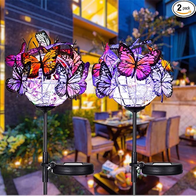 Weepong Outdoor Solar Lights 2 Pack, Solar Garden Lights by Weepong