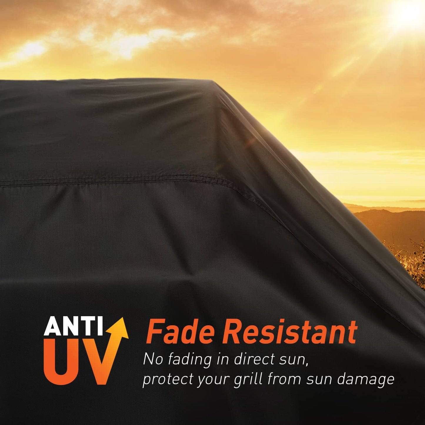 55 Inch Grill Cover for Outdoor Grill, Waterproof Fade Resistant BBQ Grill Cover, Weather Resistant Gas Grill Cover, Fits Weber, Charbroil, Nexgrill and More Grills, Black