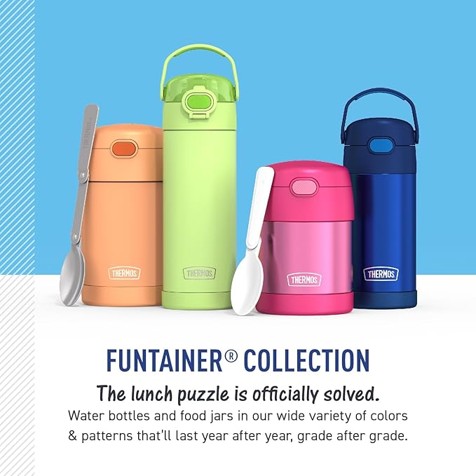 THERMOS FUNTAINER 12 Ounce Stainless Steel Vacuum Insulated Kids Straw Bottle - Image 6