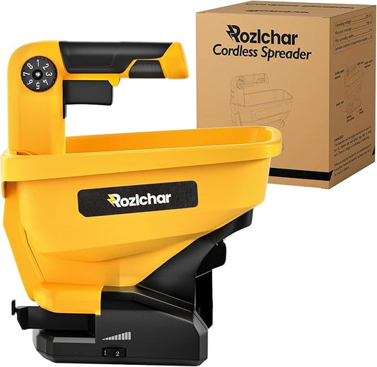 Rozlchar Power Spreader Compatible for Dewalt 20V/60V Battery, Seed Spreader for Year-Round, Covers Up to 5,000 sq. ft.(Tool Only, No Battery)
