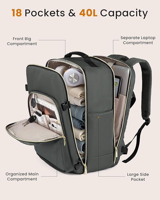 LOVEVOOK 40L Large Travel Backpack - Image 3