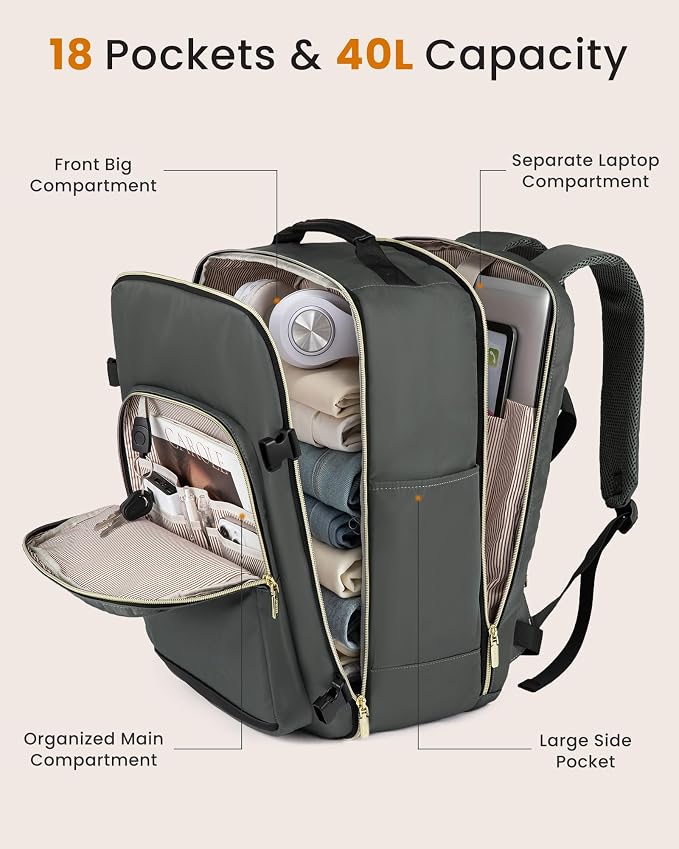 LOVEVOOK 40L Large Travel Backpack - Image 4