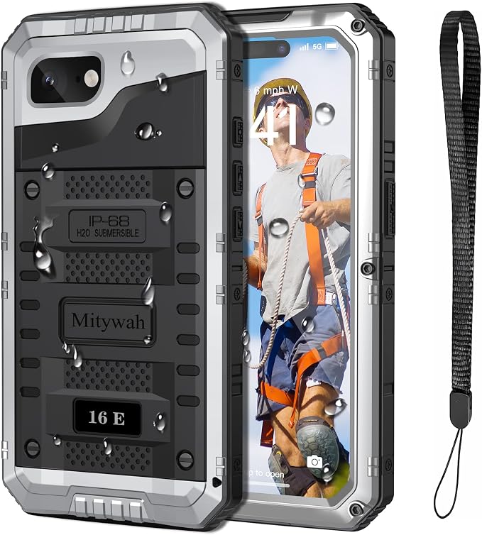 Mitywah Waterproof Case for iPhone 16e and for iPhone 17e, Shockproof Heavy by Mitywah